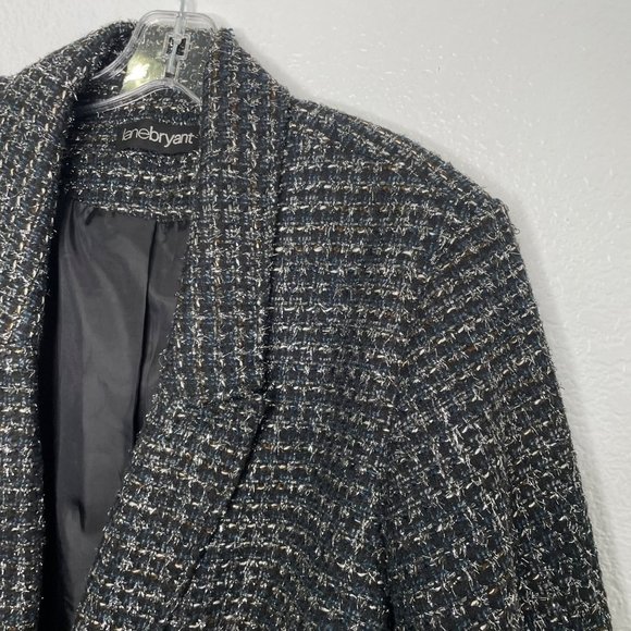 Lane Bryant Black and White Tweed Blazer - Picture 9 of 13